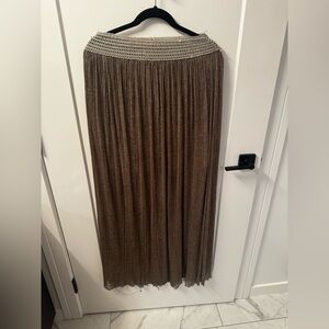 Shimmer Brown gathered Skirt